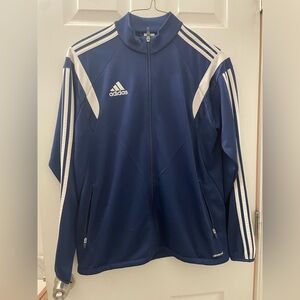 M - blue adidas zip up sweater